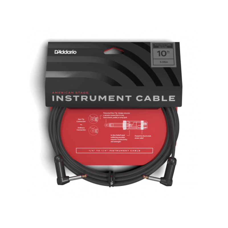  Кабель инструментальный D'ADDARIO PW-AMSGRR-10 American Stage, Right-to-Right (3m)